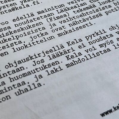 Lääkärit kritisoivat Kelan ohjauskirjeitä: 