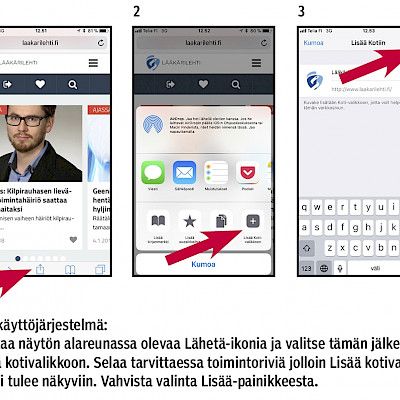 Lisää Lääkärilehti puhelimeesi
