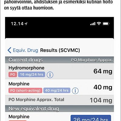 Kivusta kärsivä syöpäpotilas päivystyksessä