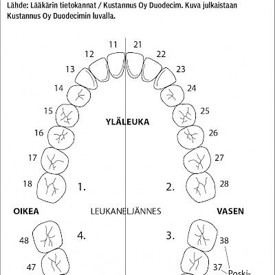 Potilasvakuutuskeskuksen aineiston analyysiHammasvauriot anestesian ja elvytyksen yhteydessä