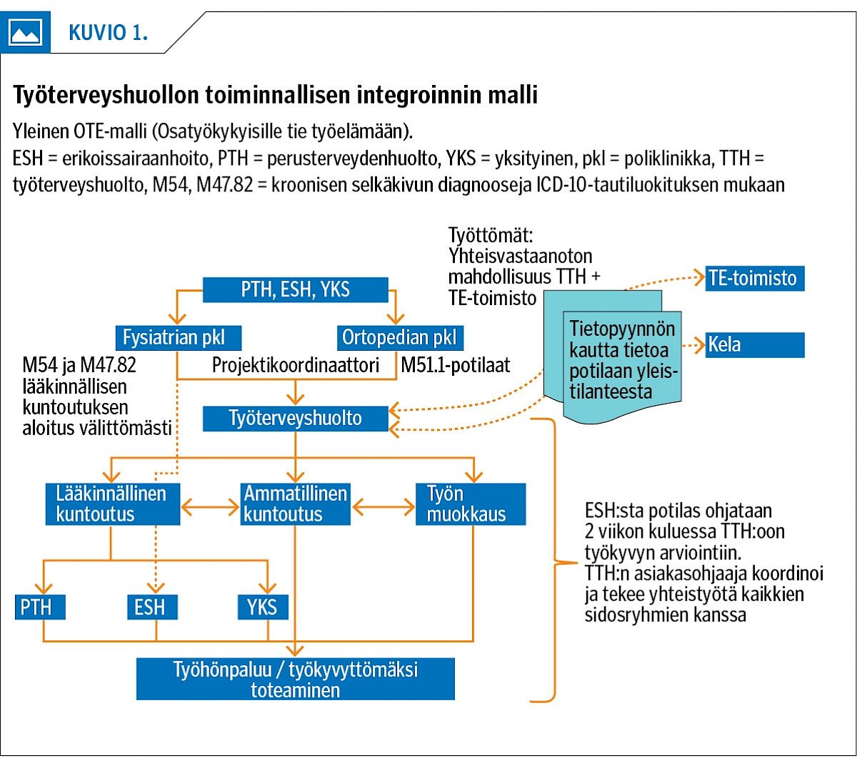 Työterveyshuollon toiminnallisen integroinnin malli