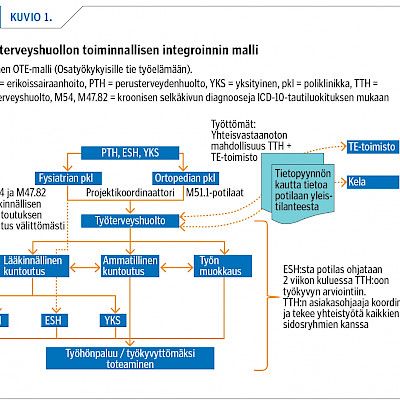 Tukimalli työhönpaluuseen selkäleikkauksen jälkeen Asiakasohjaajana työterveyshuolto