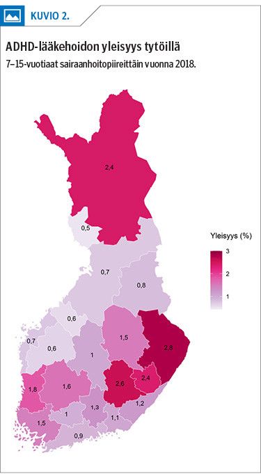 ADHD-lääkehoidon yleisyys tytöillä