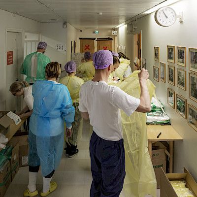 Suojavarusteissa alkaa janottaa